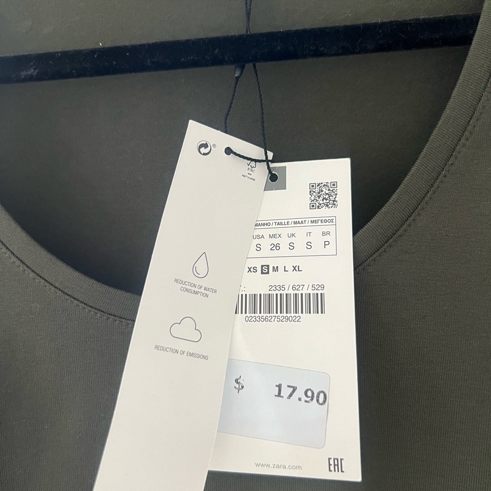 Zara green long sleeve top